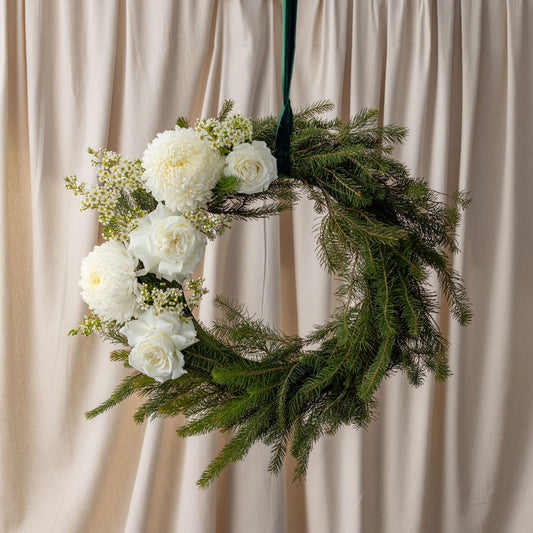 Wreath Fresh - White/ Green