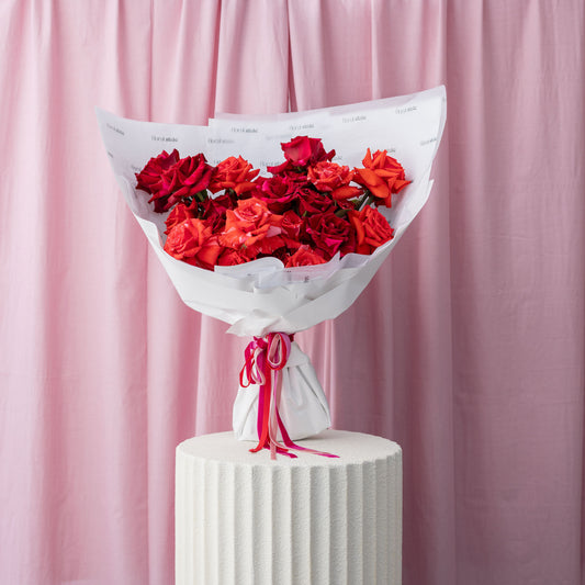 Velvet Flame Roses - Extra Large