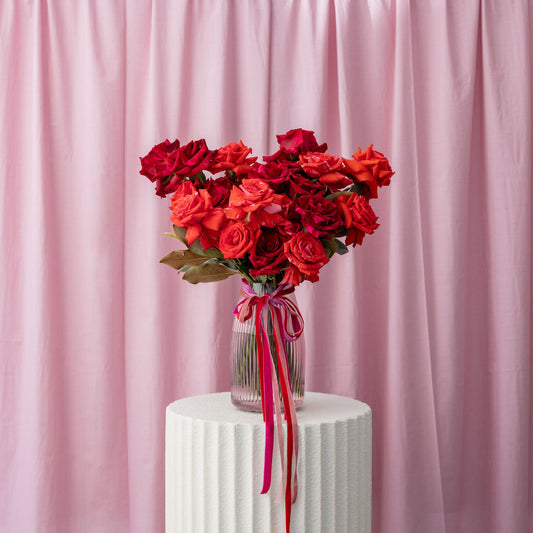 Velvet Flame Roses - Extra Large