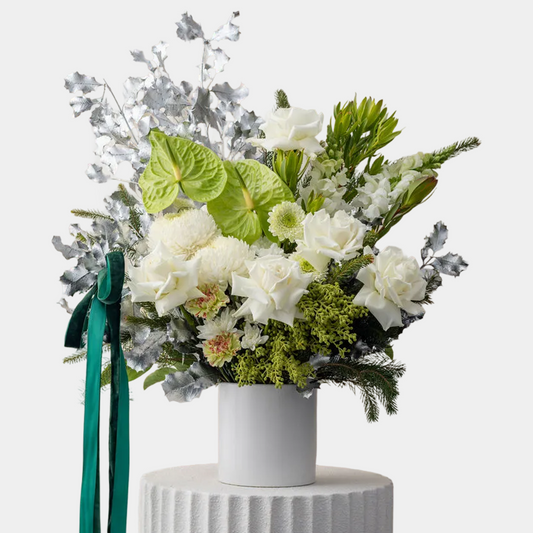Christmas Vase Arrangement White